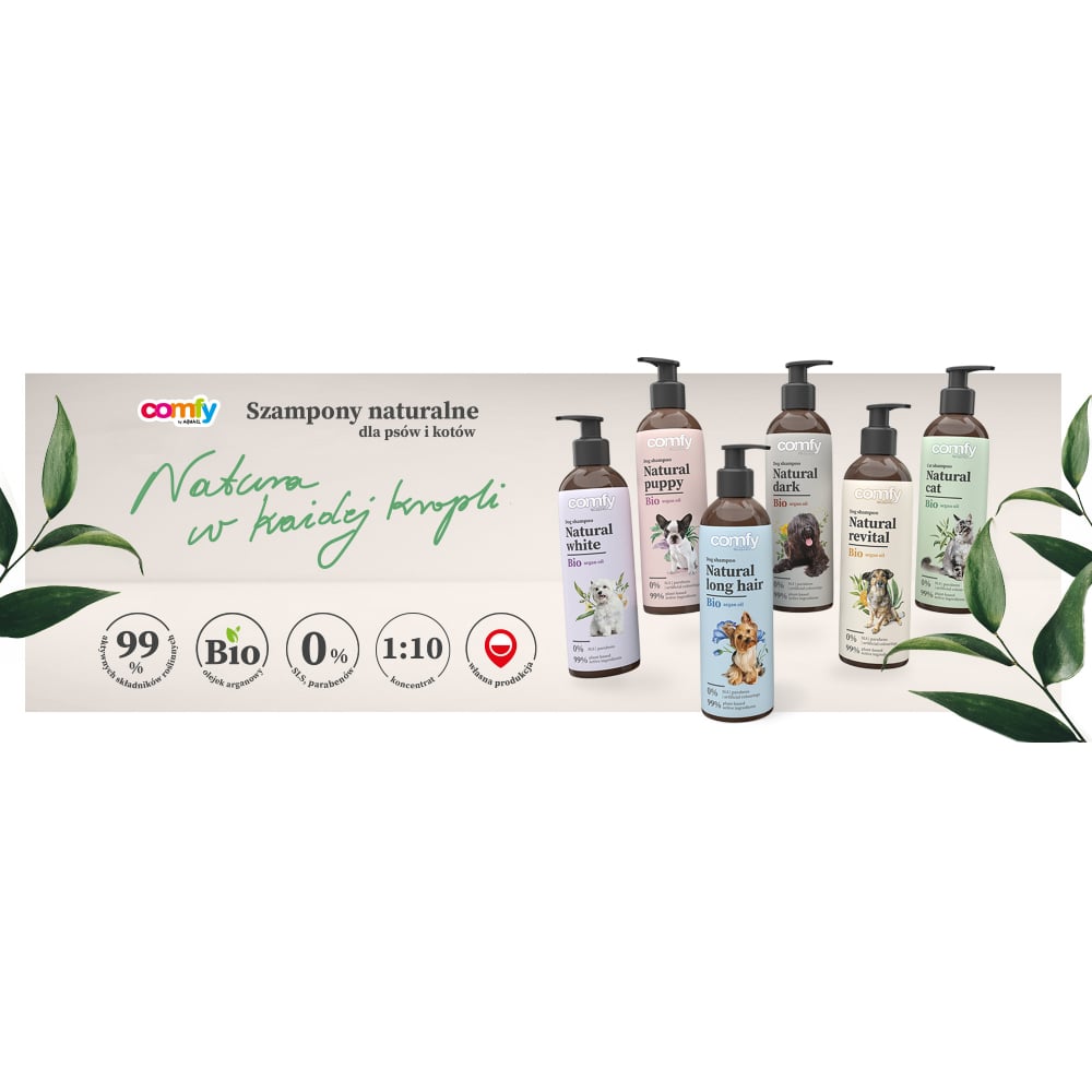 Шампунь для цуценят Comfy Natural 250 мл - арганова олія Шампунь для цуценят Comfy Natural 250 мл - арганова олія