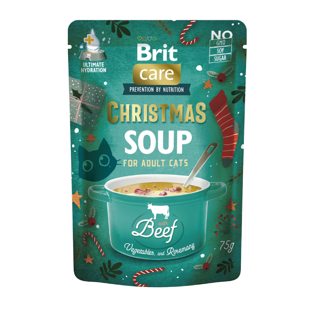 Набір супів для котів Brit Care Christmas Soups 15 шт х 75 г - асорті