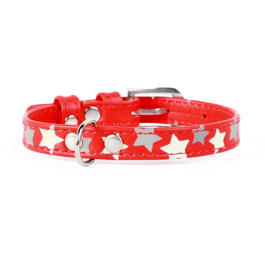 Нашийник Collar шкіряний з зірочками «Glamour» (Гламур) 21-29 см / 12 мм (кольори в асортименті)