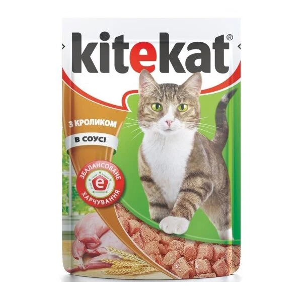Влажный корм для кошек Kitekat 100 г - кролик в соусе