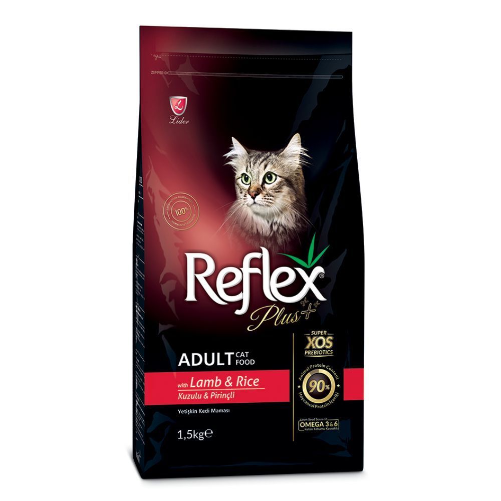 Сухий корм для котів Reflex Plus Adult 1,5 кг - ягня та рис Сухий корм для котів Reflex Plus Adult 1,5 кг - ягня та рис