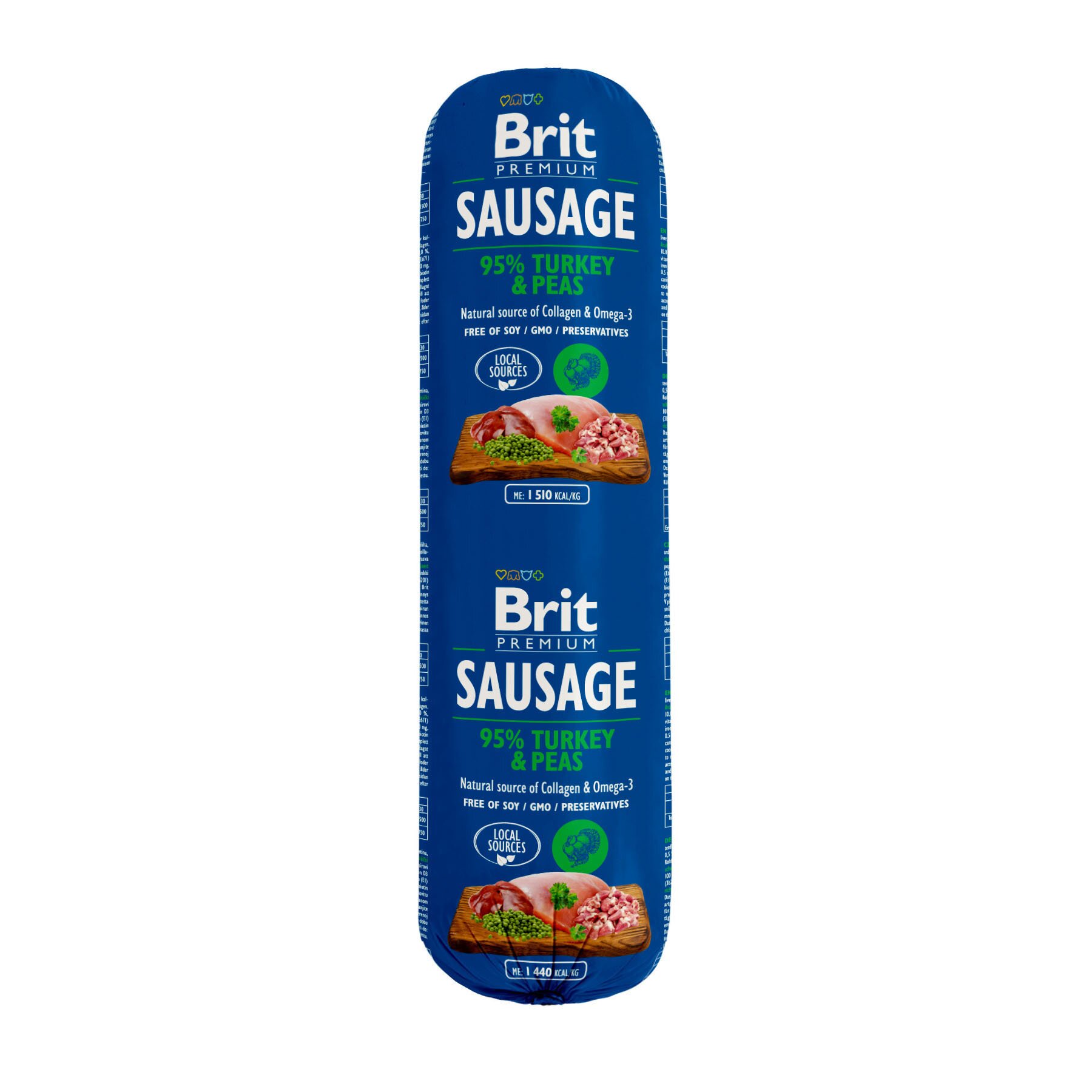 Влажный корм для собак Brit Premium Sausage Turkey & Peas 800 г (индейка и горох) Влажный корм для собак Brit Premium Sausage Turkey & Peas 800 г (индейка и горох)