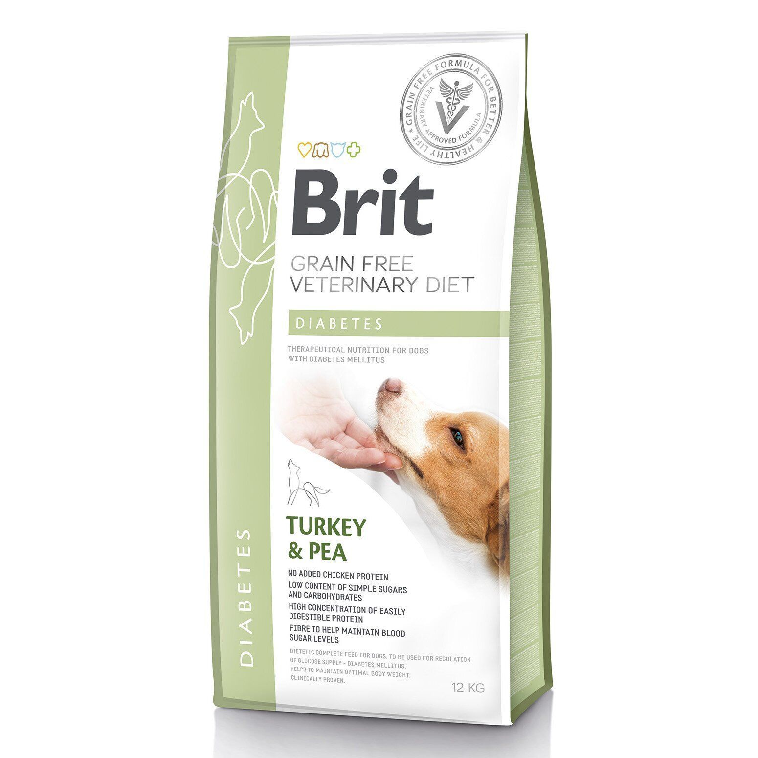 Сухий корм для собак Brit GF Veterinary Diet Diabetes 12 кг - індичка та горох