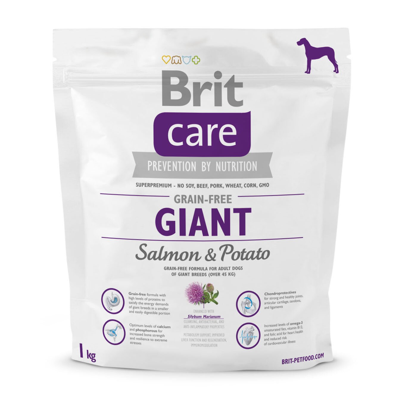 Сухий корм для дорослих собак гігантських порід (вагою від 45 кг) Brit Care GF Giant Salmon & Potato 1 кг (лосось) Сухий корм для дорослих собак гігантських порід (вагою від 45 кг) Brit Care GF Giant Salmon & Potato 1 кг (лосось)