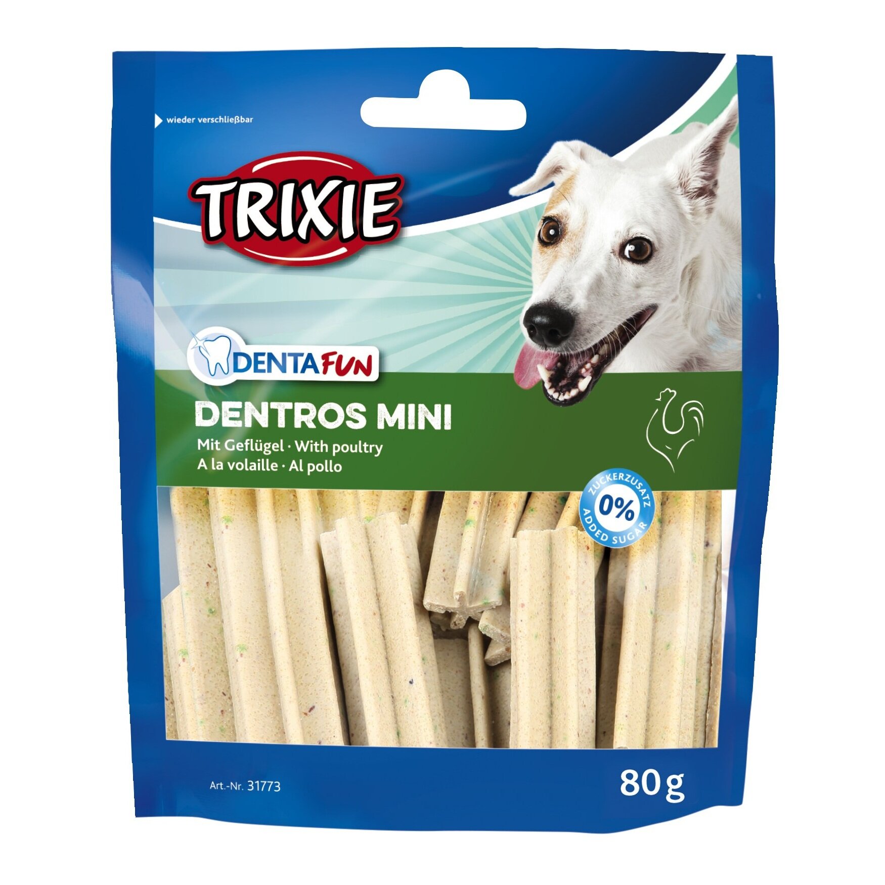 Лакомство для собак Trixie Denta Fun Dentros Mini 80 г (домашняя птица) Лакомство для собак Trixie Denta Fun Dentros Mini 80 г (домашняя птица)