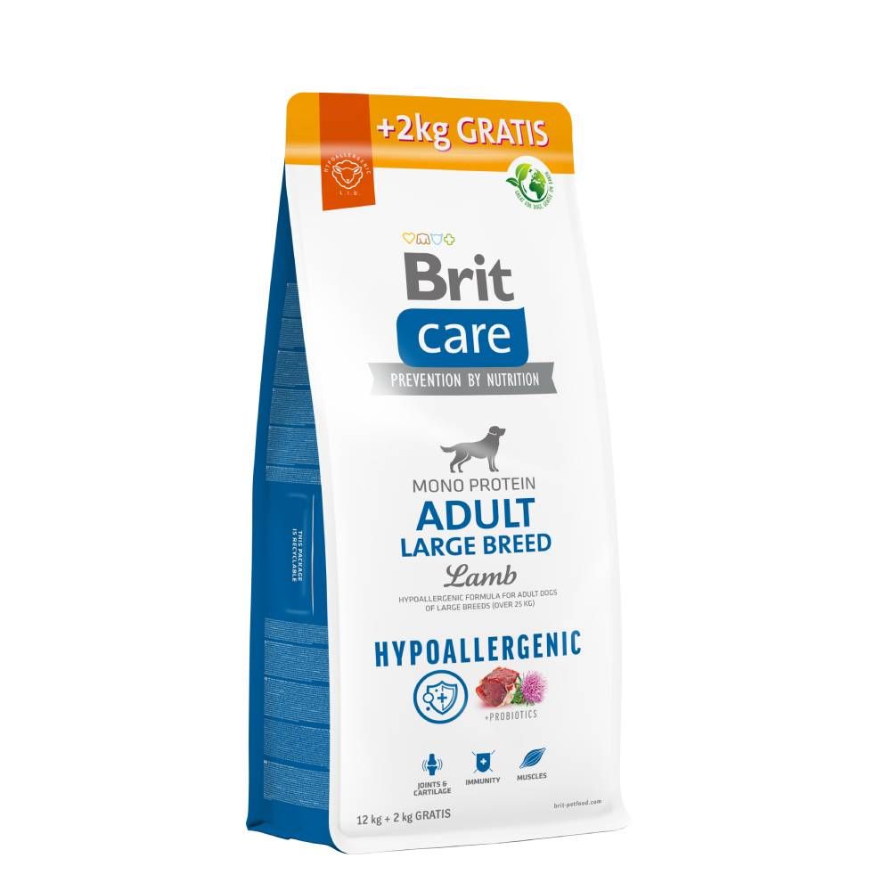 Пробник сухий корм для собак Brit Care Hypoallergenic Adult Large Breed 100 г - ягня Пробник сухий корм для собак Brit Care Hypoallergenic Adult Large Breed 100 г - ягня