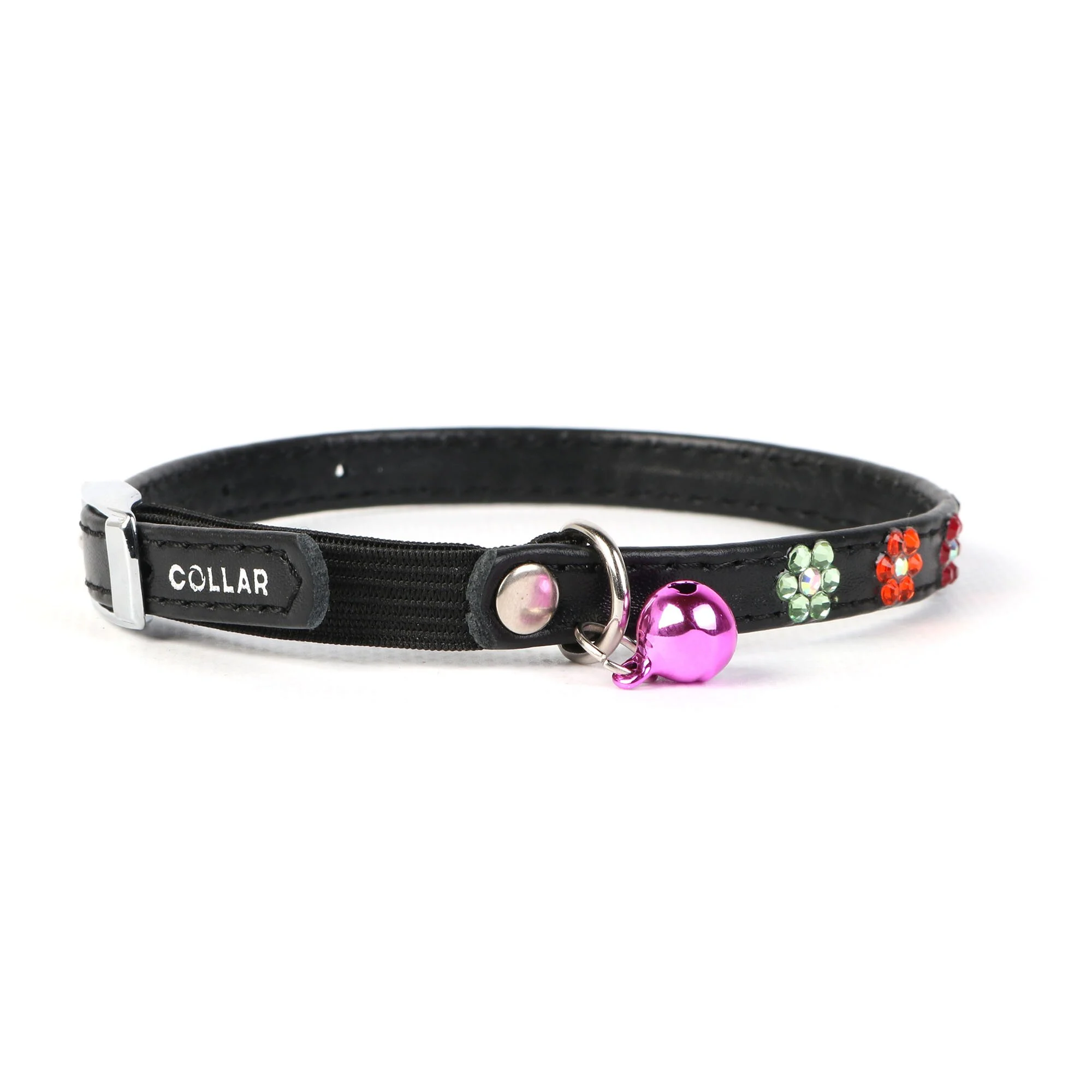 Ошейник Collar кожаный с цветочками и резинкой «Glamour» (Гламур) 22-30 см / 9 (черный) Ошейник Collar кожаный с цветочками и резинкой «Glamour» (Гламур) 22-30 см / 9 (черный)
