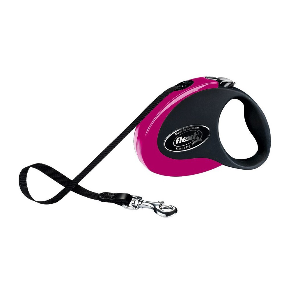 Поводок-рулетка Flexi с лентой «Collection» S 3 м / 12 кг (розовая) Поводок-рулетка Flexi с лентой «Collection» S 3 м / 12 кг (розовая)