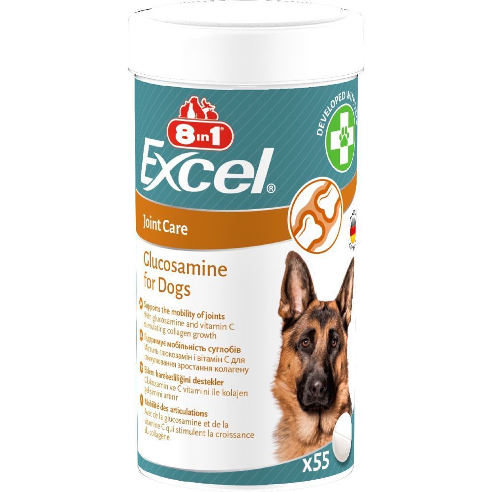 8in1 Excel Glucosamine Joint Care вітаміни для собак 55 шт 8in1 Excel Glucosamine Joint Care вітаміни для собак 55 шт