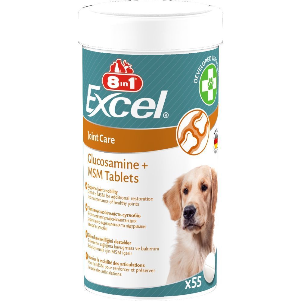 8in1 Excel Glucosamine + MSM Joint Care витамины для собак 55 шт 8in1 Excel Glucosamine + MSM Joint Care витамины для собак 55 шт