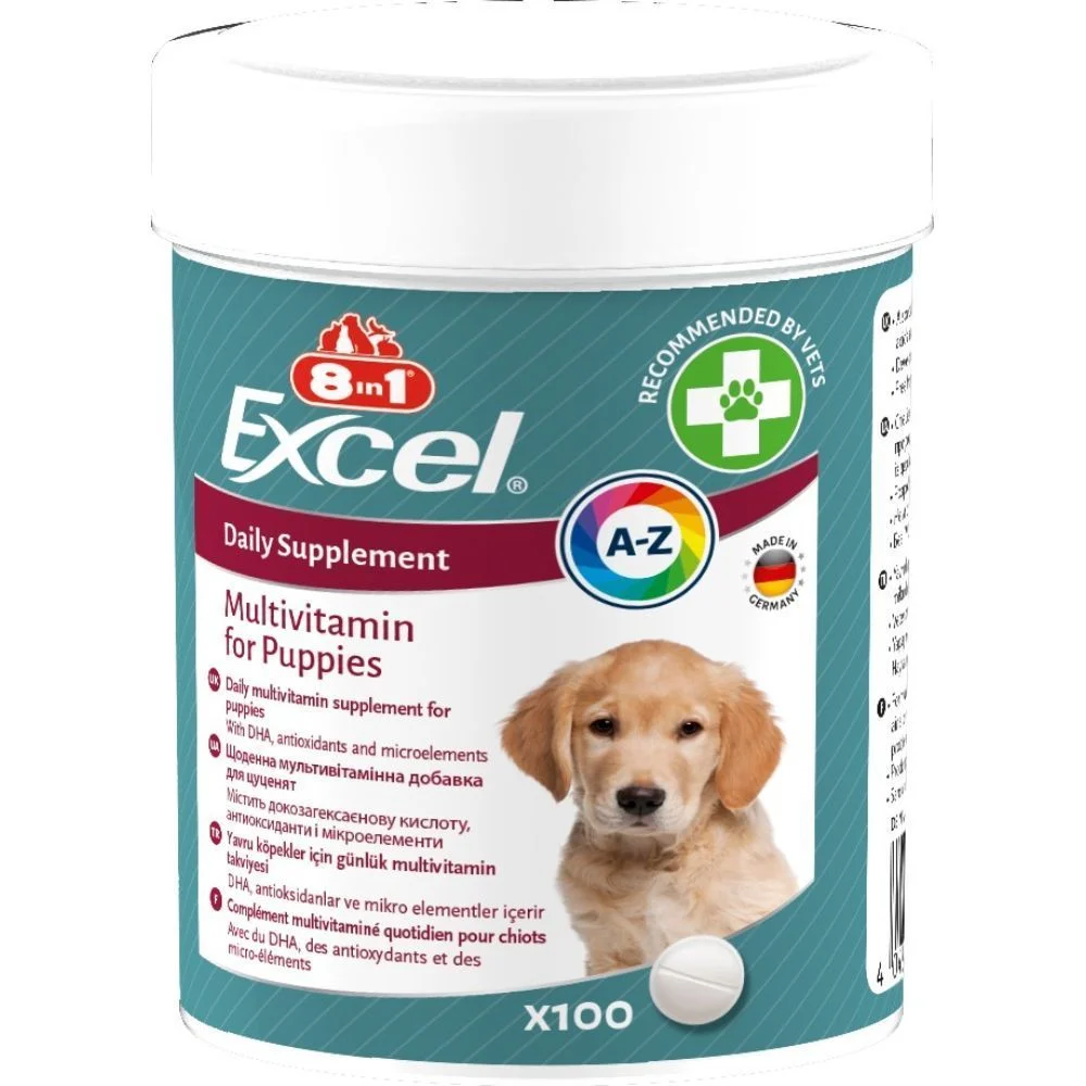 8in1 Excel Multi-Vitamin Puppy Daily Supplement мультивітаміни для цуценят 100 шт 8in1 Excel Multi-Vitamin Puppy Daily Supplement мультивітаміни для цуценят 100 шт