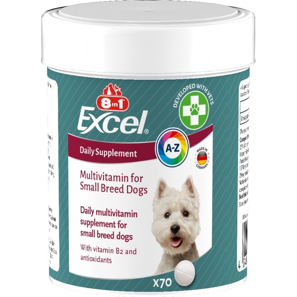 8in1 Excel Multi-Vitamin Small Breed Daily Supplement мультивитамины для собак 70 шт 8in1 Excel Multi-Vitamin Small Breed Daily Supplement мультивитамины для собак 70 шт