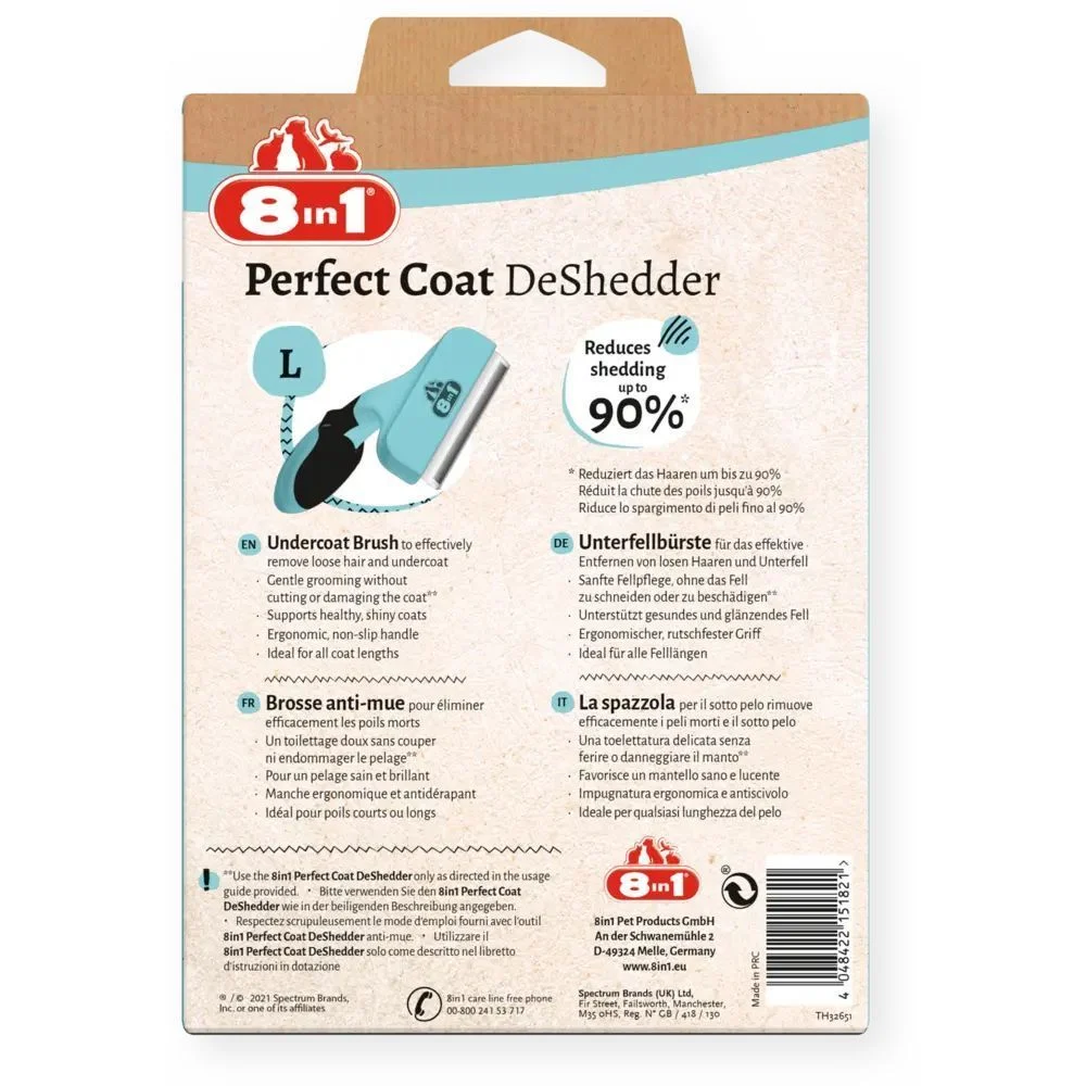 8in1 Perfect Coat DeShedder інструмент для підшерстя собак L 8in1 Perfect Coat DeShedder інструмент для підшерстя собак L