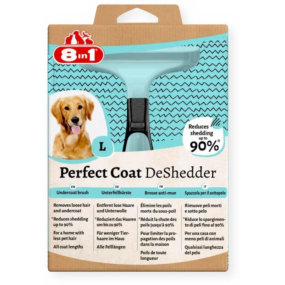 8in1 Perfect Coat DeShedder інструмент для підшерстя собак L 8in1 Perfect Coat DeShedder інструмент для підшерстя собак L
