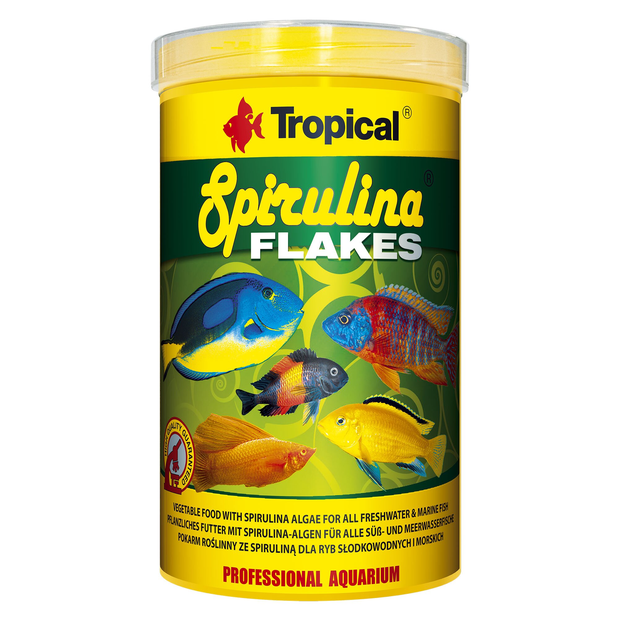 Сухой корм для аквариумных рыб Tropical в хлопьях «Spirulina Flakes» 1 л (для травоядных рыб) Сухой корм для аквариумных рыб Tropical в хлопьях «Spirulina Flakes» 1 л (для травоядных рыб)