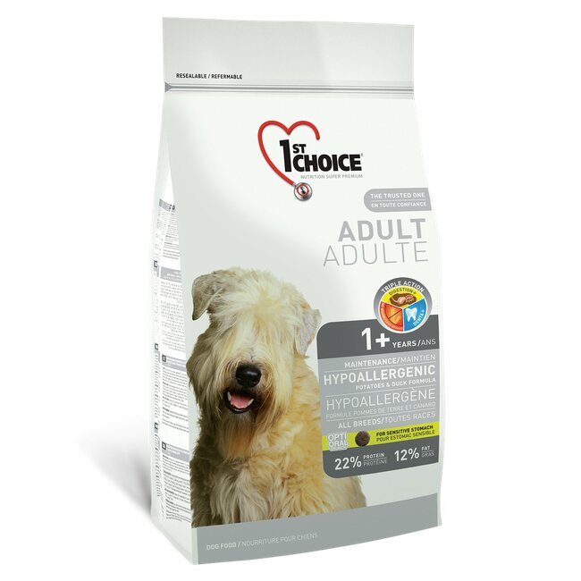 Сухой корм для собак с чувствительным пищеварением 1st Choice Adult Hypoallergenic 350 г (утка)