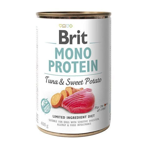 Вологий корм для собак Brit Care Mono Protein 400 г - тунець та солодка картопля