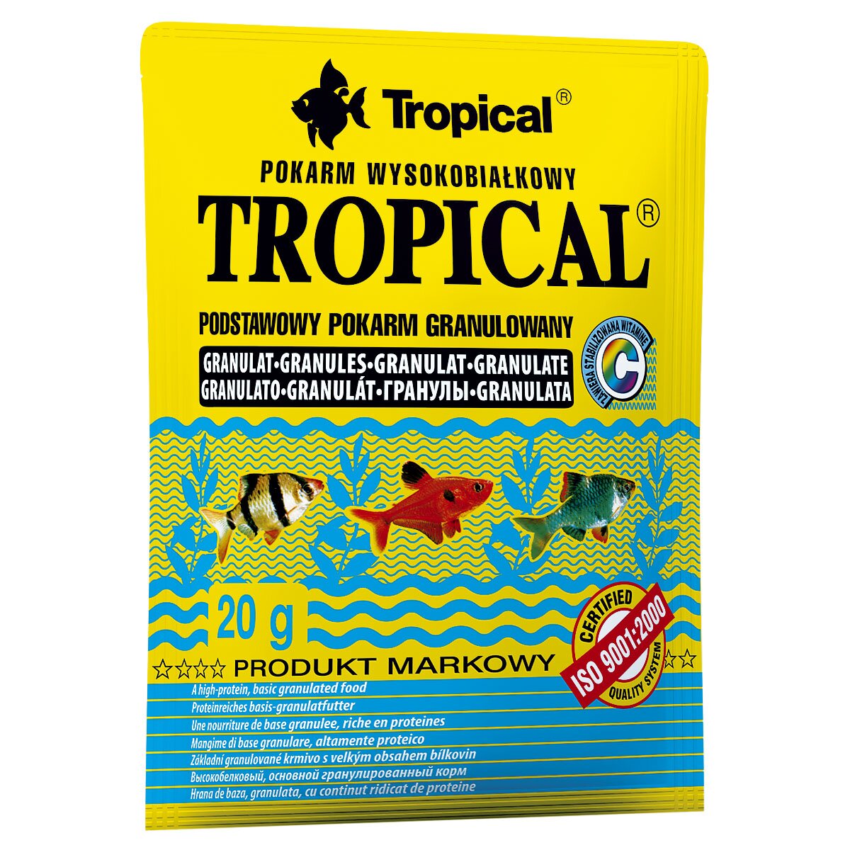 Сухой корм для аквариумных рыб Tropical в гранулах «Tropical Granulat» 20 г (для всех аквариумных рыб) Сухой корм для аквариумных рыб Tropical в гранулах «Tropical Granulat» 20 г (для всех аквариумных рыб)