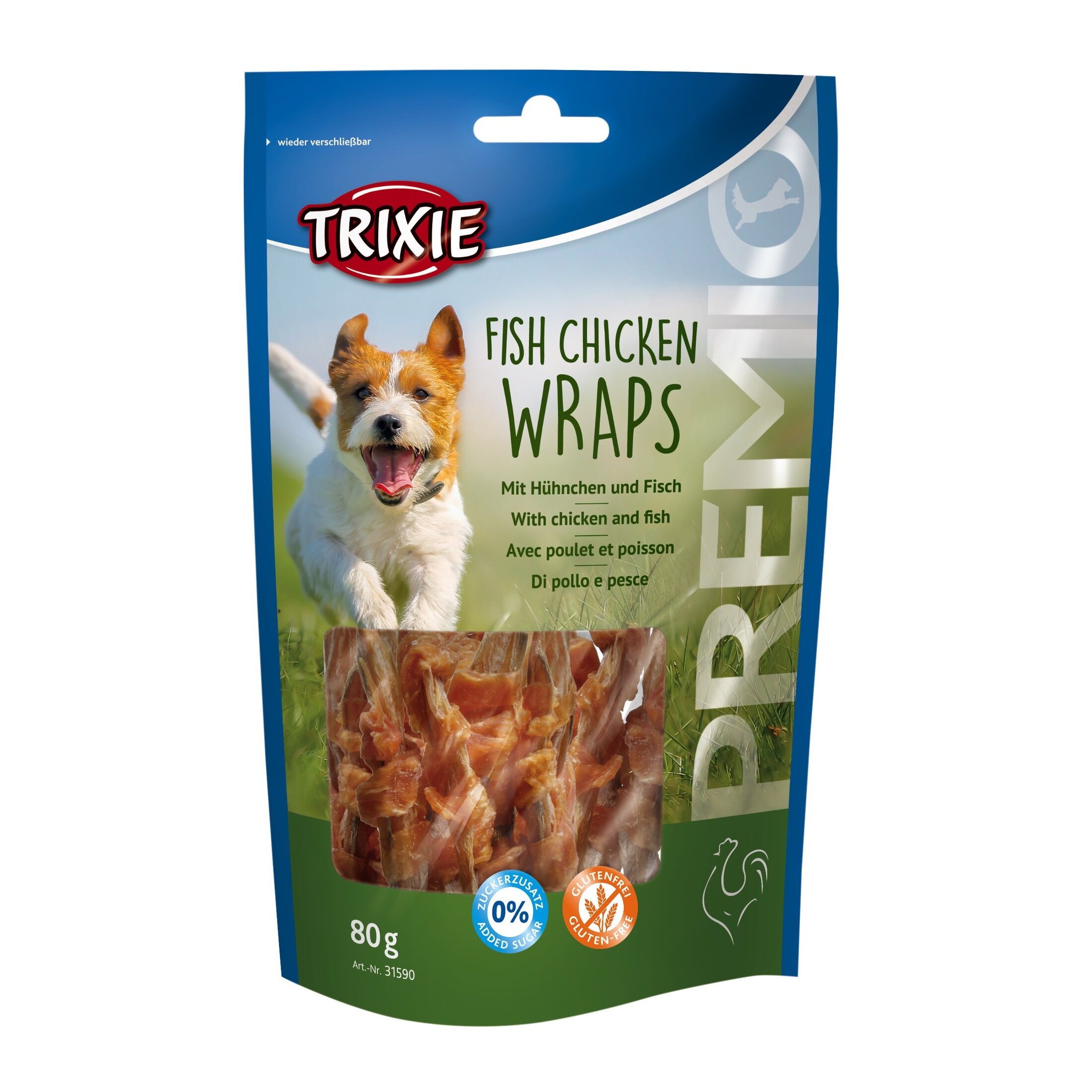 Ласощі для собак Trixie PREMIO Fish Chicken Wraps 80 г (курка та риба)