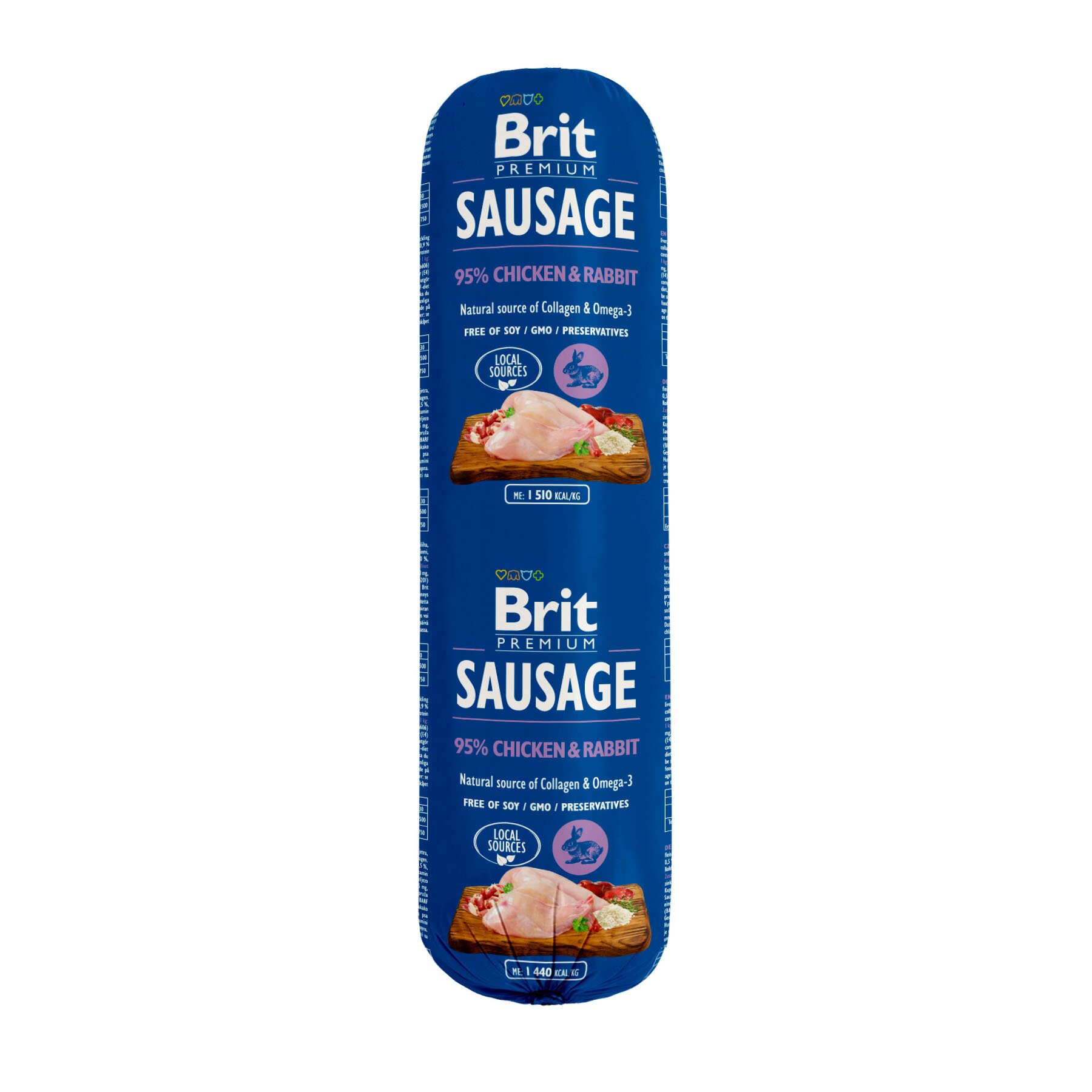 Влажный корм для собак Brit Premium Sausage Chicken & Rabbit 800 г (курица и кролик) Влажный корм для собак Brit Premium Sausage Chicken & Rabbit 800 г (курица и кролик)