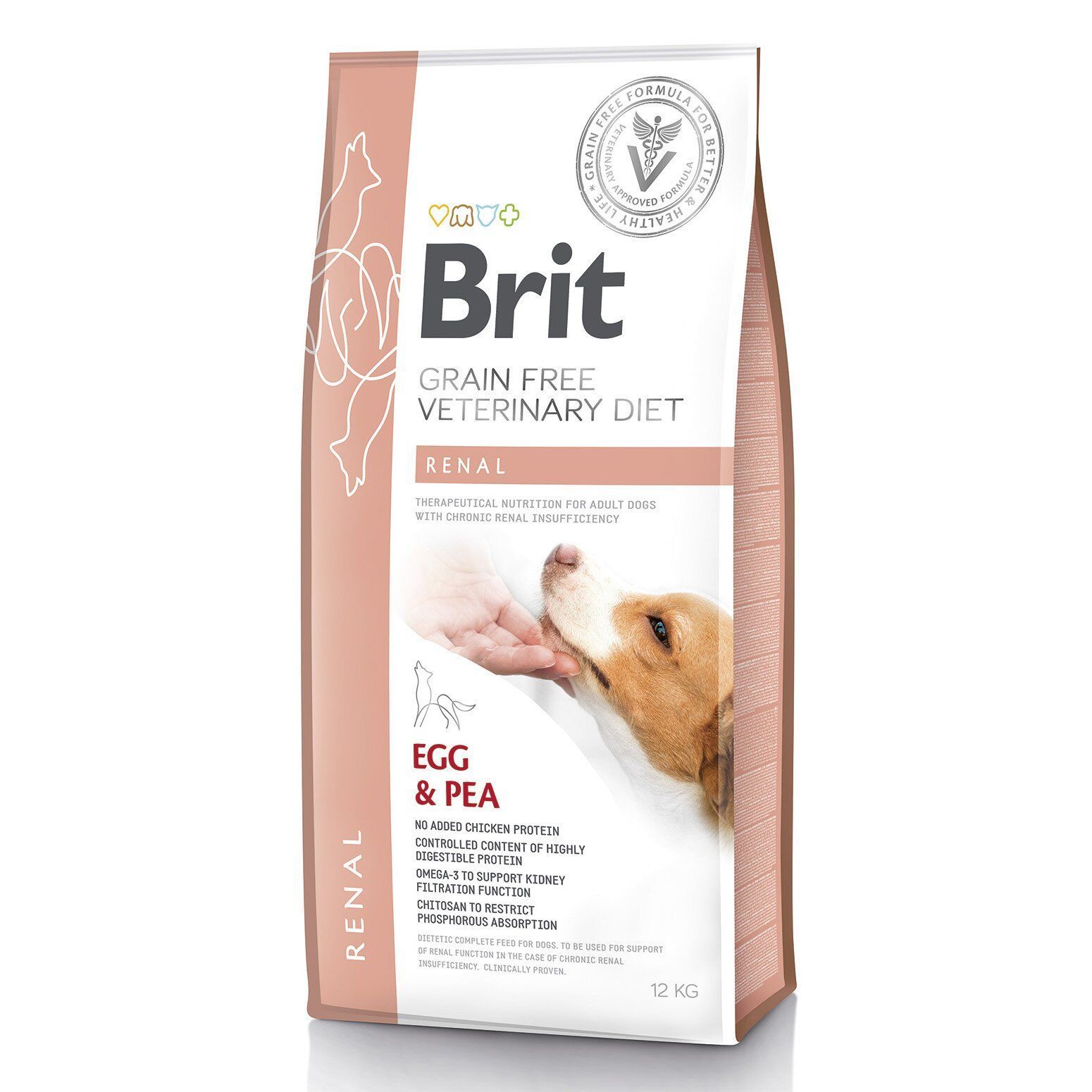 Сухой корм для собак Brit Grain Free Veterinary Diet Renal 12 кг - яйцо