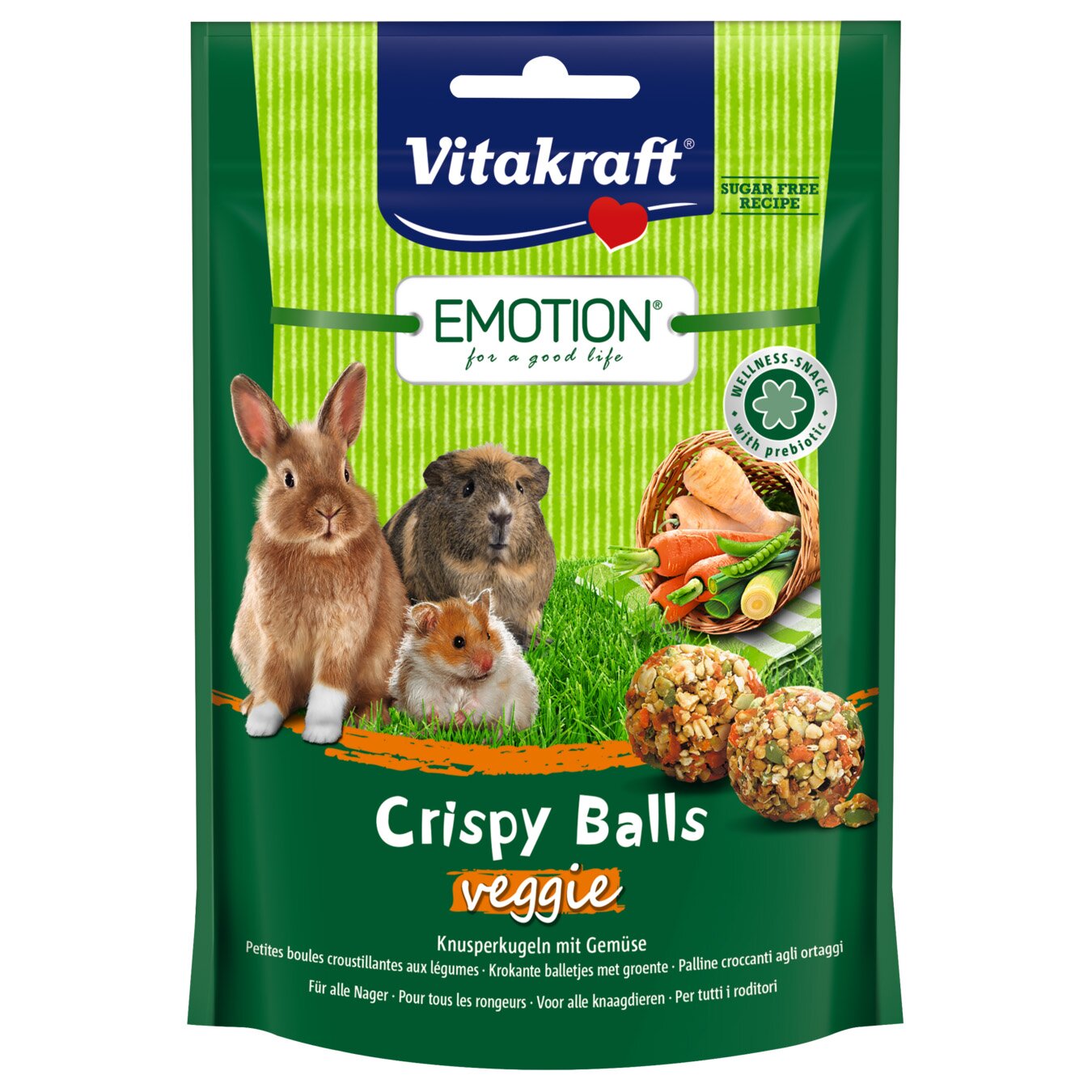 Лакомство для грызунов Vitakraft «Emotion Crispy Balls Veggie» 80 г (овощи) Лакомство для грызунов Vitakraft «Emotion Crispy Balls Veggie» 80 г (овощи)