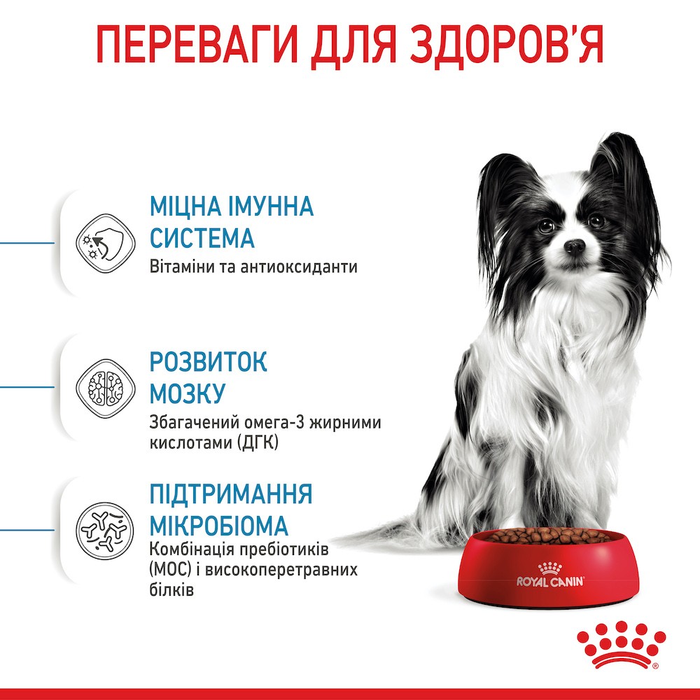 Набір сухого та вологого корму для цуценят Royal Canin Puppy X-Small 1,5 кг + 4 шт х 85 г