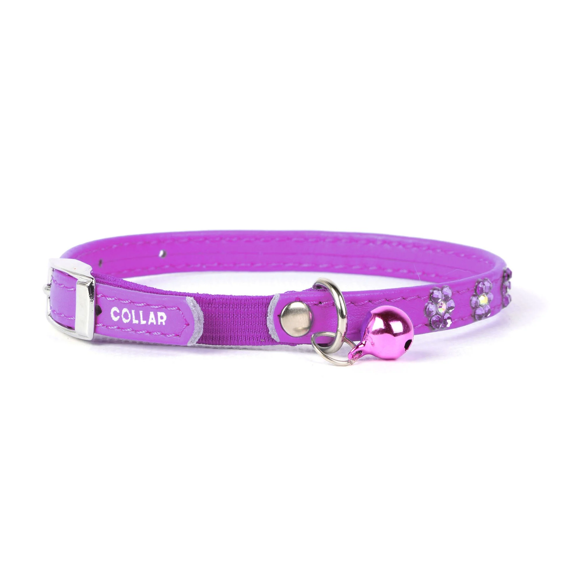 Ошейник Collar кожаный с цветочками и резинкой «Glamour» (Гламур) 22-30 см / 9 (фиолетовый) Ошейник Collar кожаный с цветочками и резинкой «Glamour» (Гламур) 22-30 см / 9 (фиолетовый)
