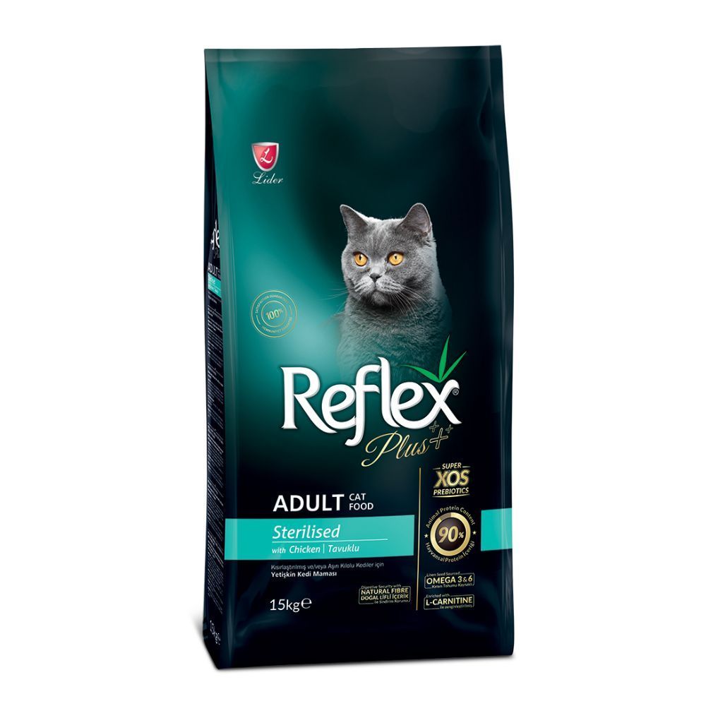 Сухий корм для котів Reflex Plus Adult Sterilised 15 кг - курка Сухий корм для котів Reflex Plus Adult Sterilised 15 кг - курка