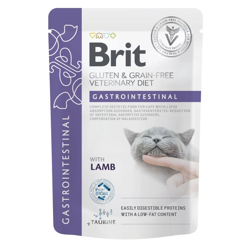 Вологий корм для котів Brit Veterinary Diet Gastrointestinal 85 г - ягня Вологий корм для котів Brit Veterinary Diet Gastrointestinal 85 г - ягня