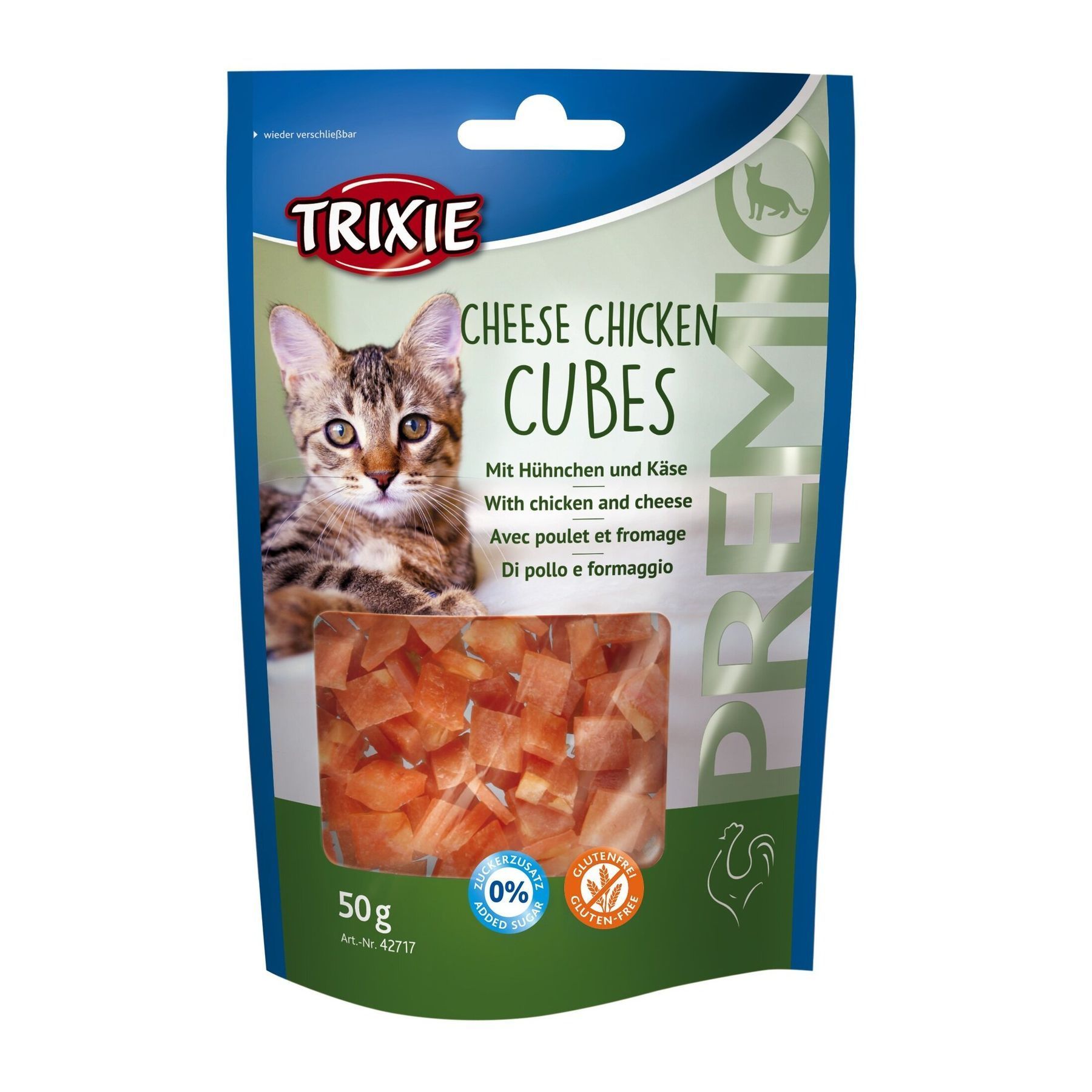 Лакомства для кошек Trixie Premio Cubes 50 г - курица и сыр Лакомства для кошек Trixie Premio Cubes 50 г - курица и сыр