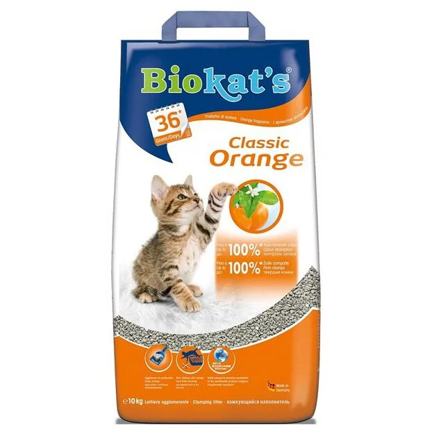 Бентонитовый наполнитель для кошачьего туалета Biokat's Classic Orange 10 кг / 11 л