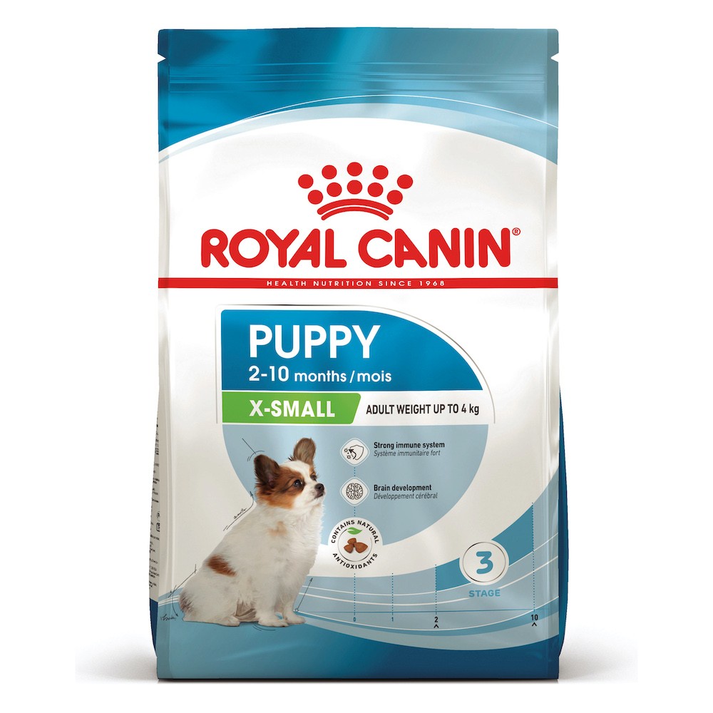 Набір сухого та вологого корму для цуценят Royal Canin Puppy X-Small 1,5 кг + 4 шт х 85 г