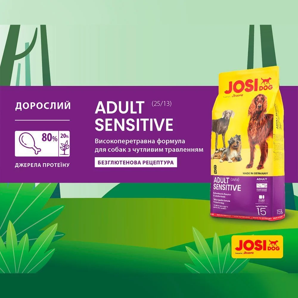 Сухий корм для собак Josera JosiDog Sensitive Adult 2,7 кг - домашня птиця