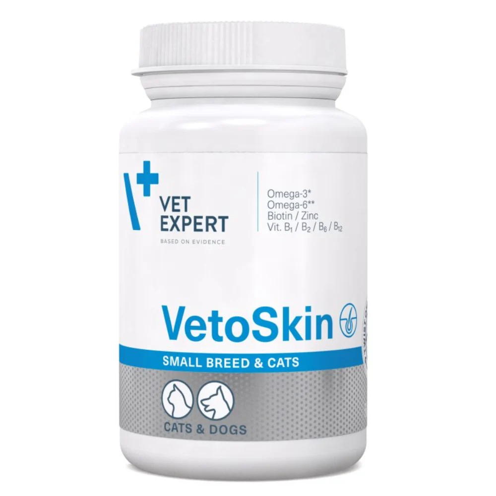 Харчова добавка для собак VetExpert VetoSkin Small Breed & Cats 60 шт Харчова добавка для собак VetExpert VetoSkin Small Breed & Cats 60 шт