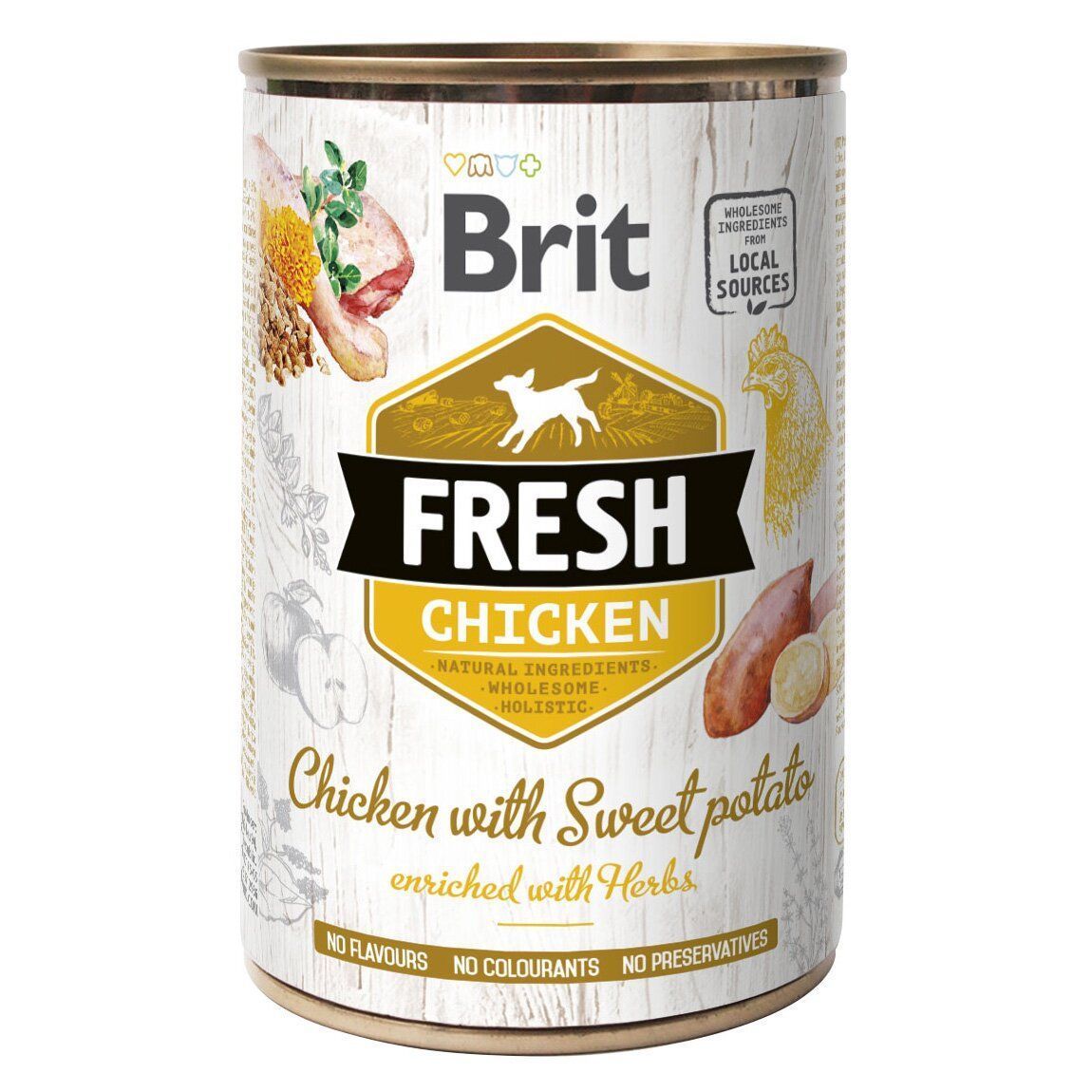 Вологий корм для собак Brit Fresh Chicken with Sweet Potato 400 г - курка Вологий корм для собак Brit Fresh Chicken with Sweet Potato 400 г - курка