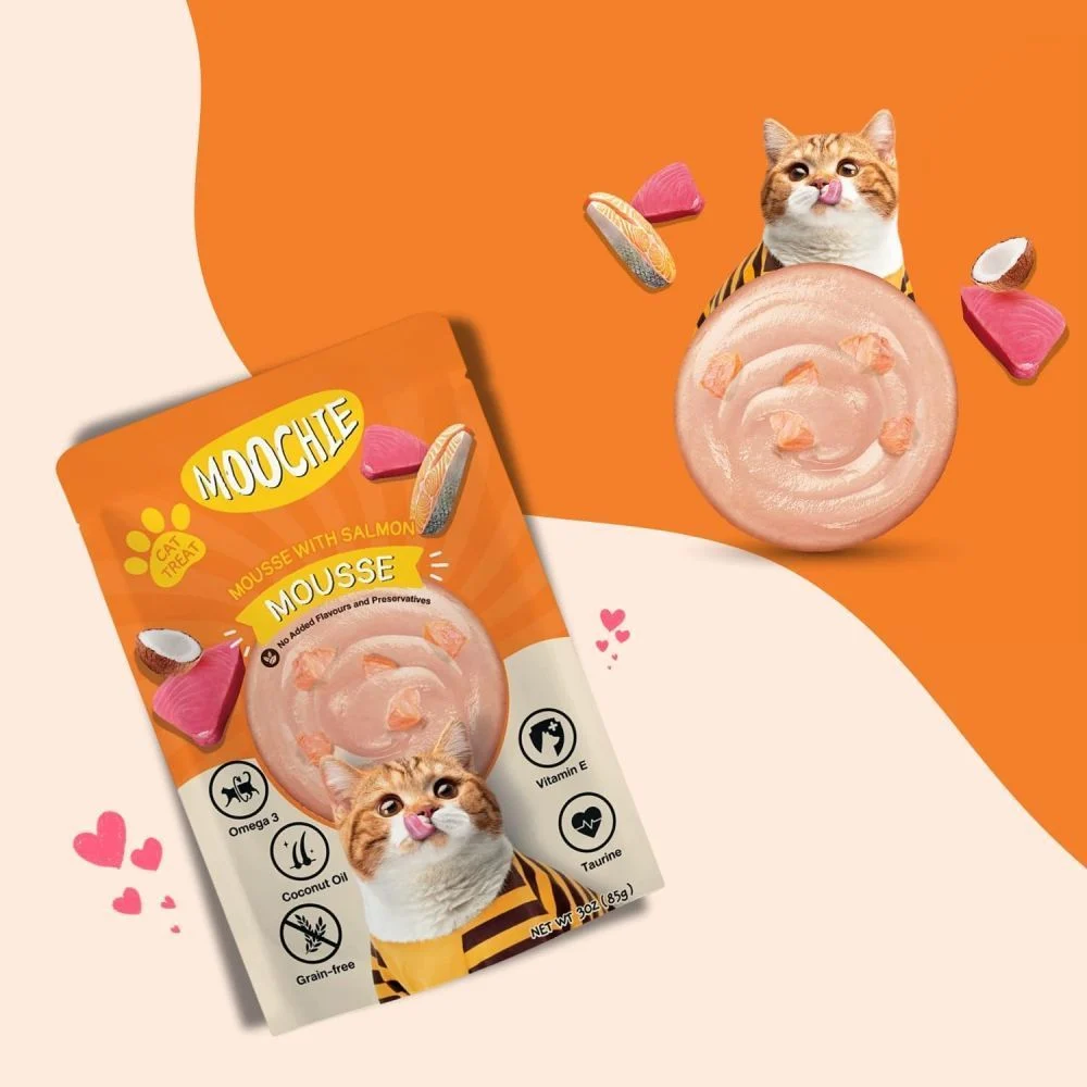 Влажный корм для кошек Moochie Mousse 70 г - тунец и лосось Влажный корм для кошек Moochie Mousse 70 г - тунец и лосось