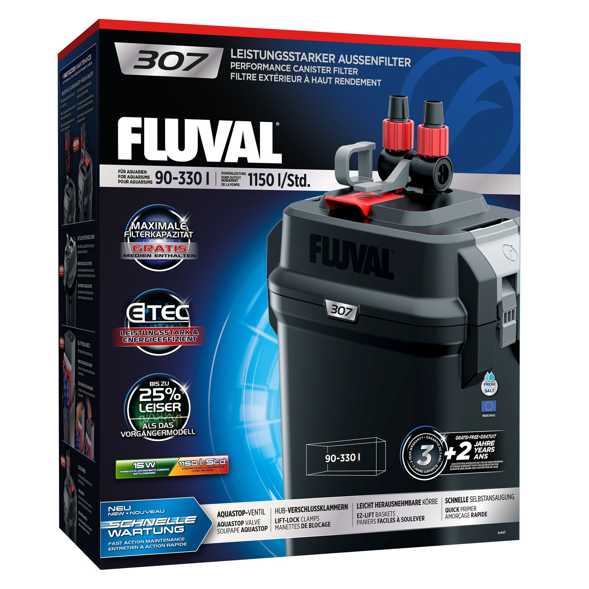Внешний фильтр Fluval «307» для аквариума 90-330 л Внешний фильтр Fluval «307» для аквариума 90-330 л
