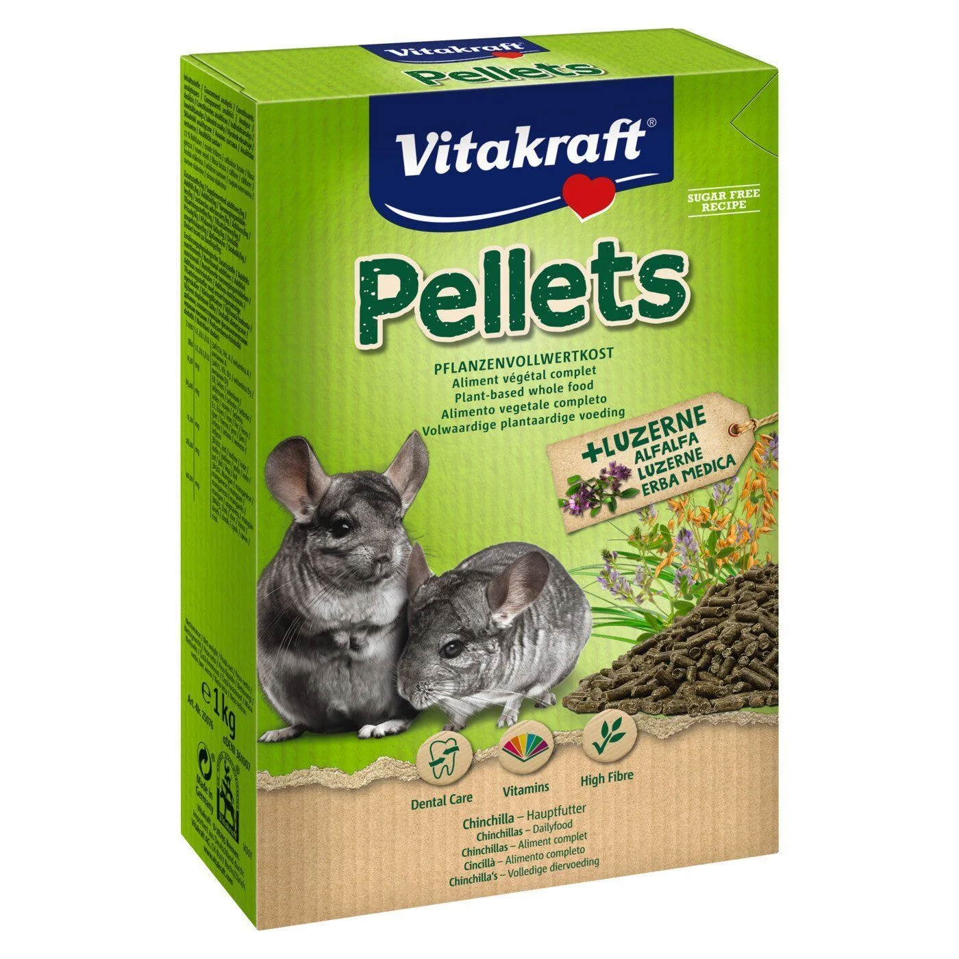 Корм для шиншил Vitakraft Pellets 1 кг - асорті