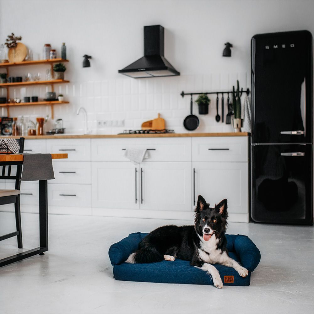Noble Pet London лежак для собак 80x60 см - синій Noble Pet London лежак для собак 80x60 см - синій