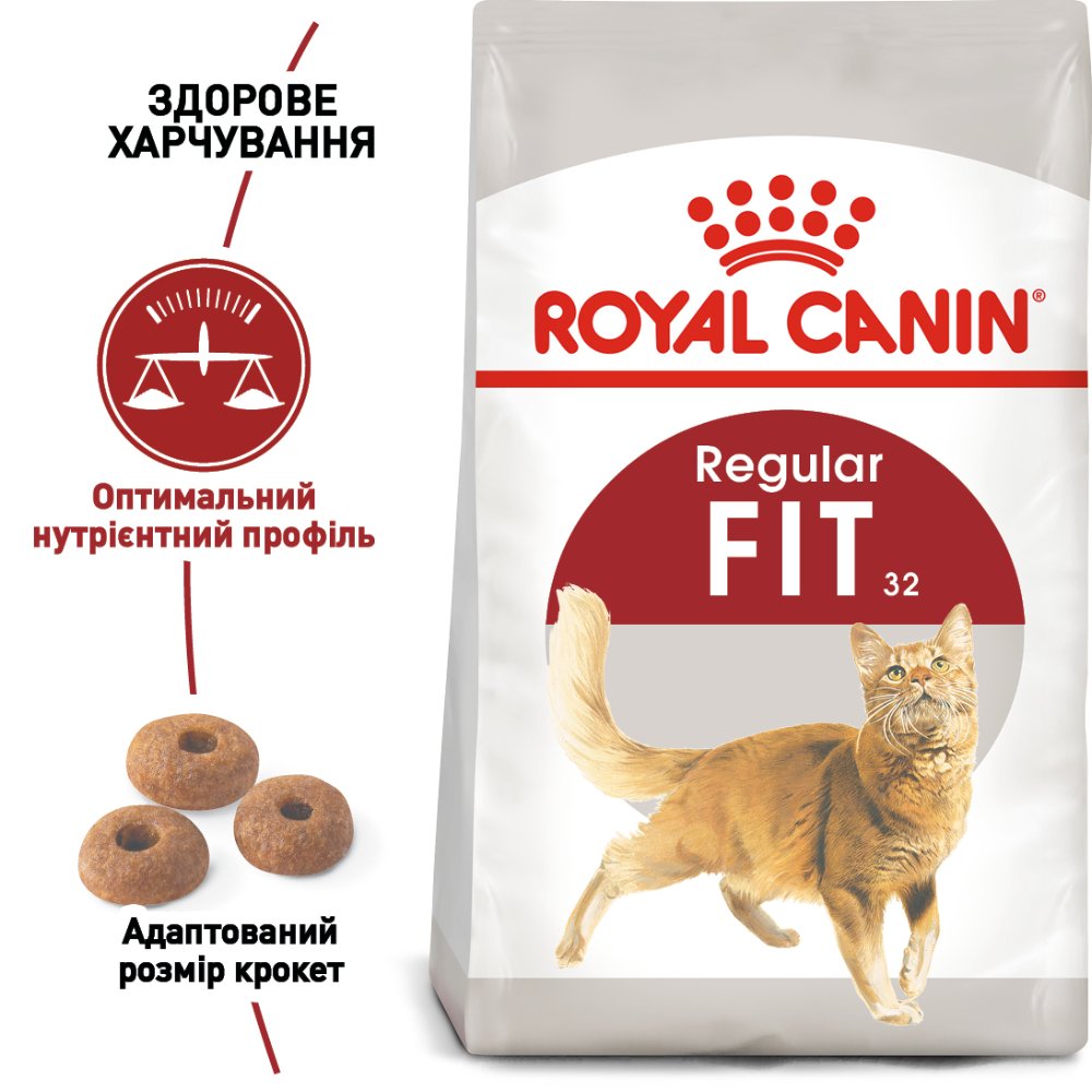Набор сухого и влажного корма для кошек Royal Canin Fit 32 2 кг + 4 шт. по 85 г