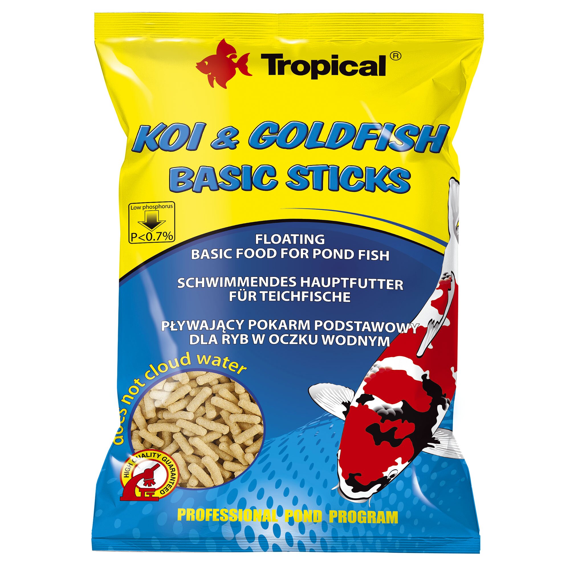 Сухий корм для ставкових риб Tropical в паличках «Koi & Goldfish Basic Sticks» 90 г (для всіх ставкових риб) Сухий корм для ставкових риб Tropical в паличках «Koi & Goldfish Basic Sticks» 90 г (для всіх ставкових риб)