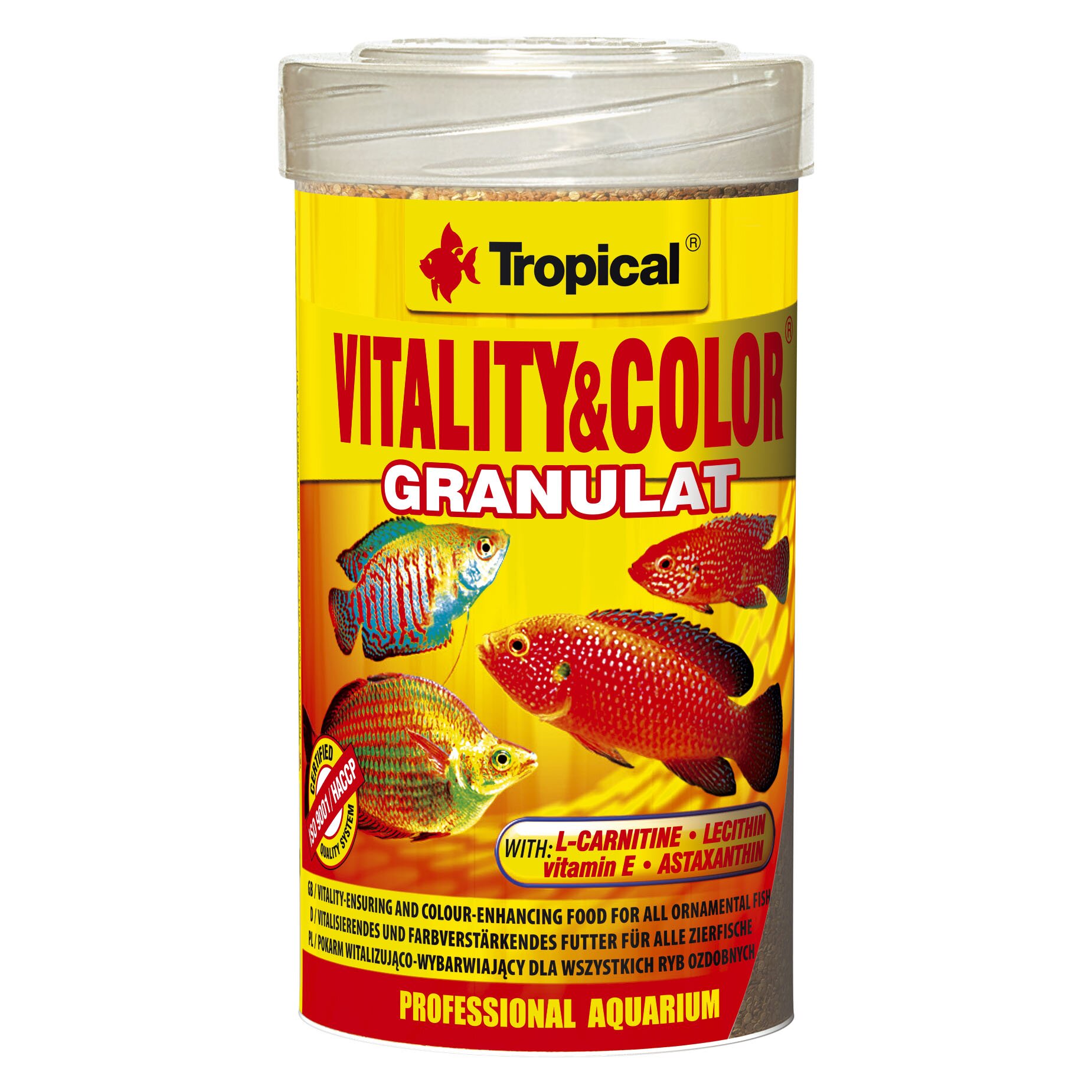 Сухой корм для аквариумных рыб Tropical в гранулах «Vitality & Color Granulat» 100 мл (для всех аквариумных рыб) Сухой корм для аквариумных рыб Tropical в гранулах «Vitality & Color Granulat» 100 мл (для всех аквариумных рыб)