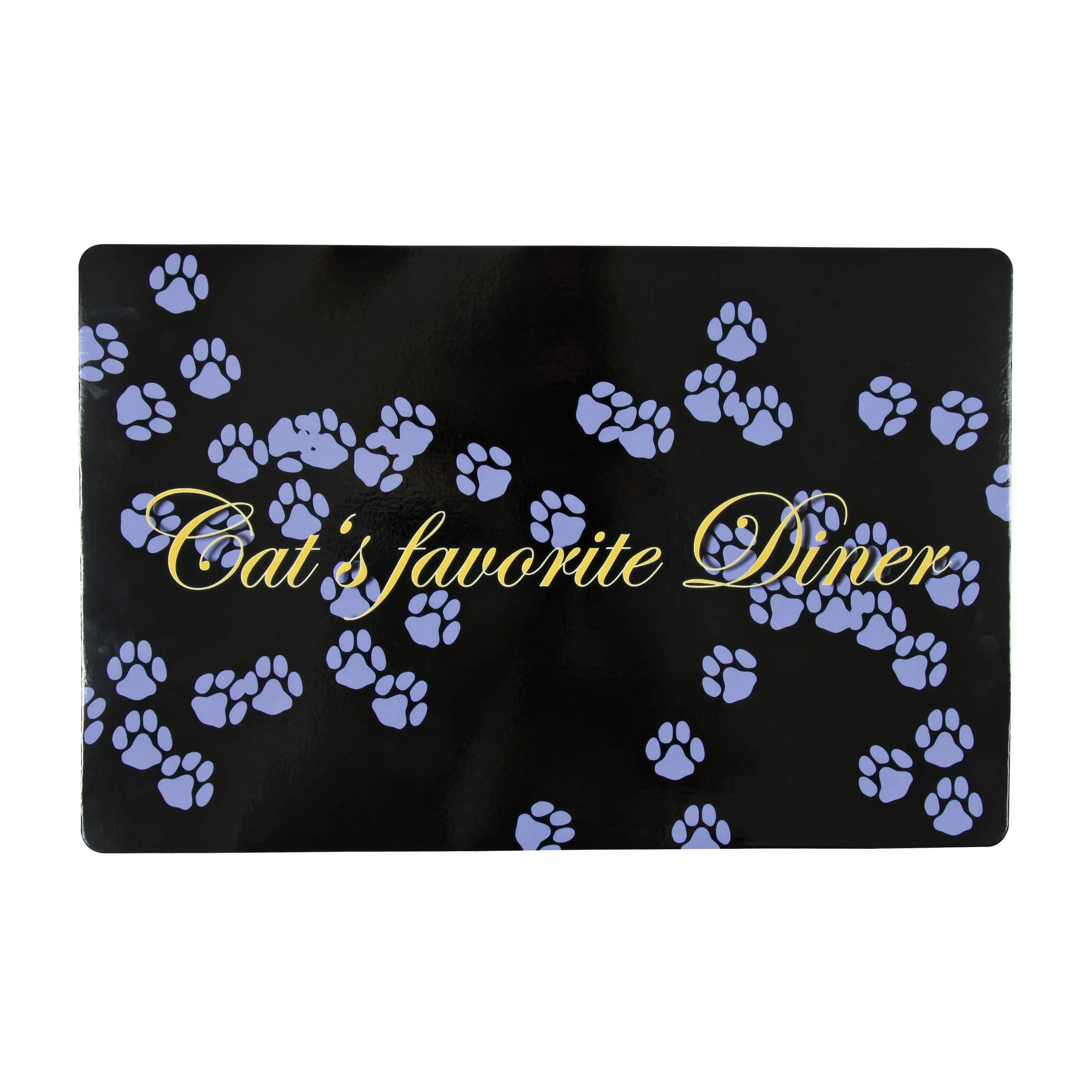 Коврик под миску Trixie Cats Favourite Diner 44 см / 28 см - черный
