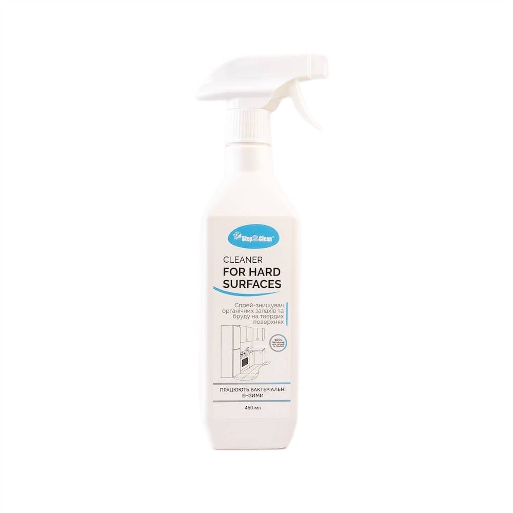 Спрей-знищувач від запахів та бруду Step2Clean Cleaner For Hard Surfaces 450 мл