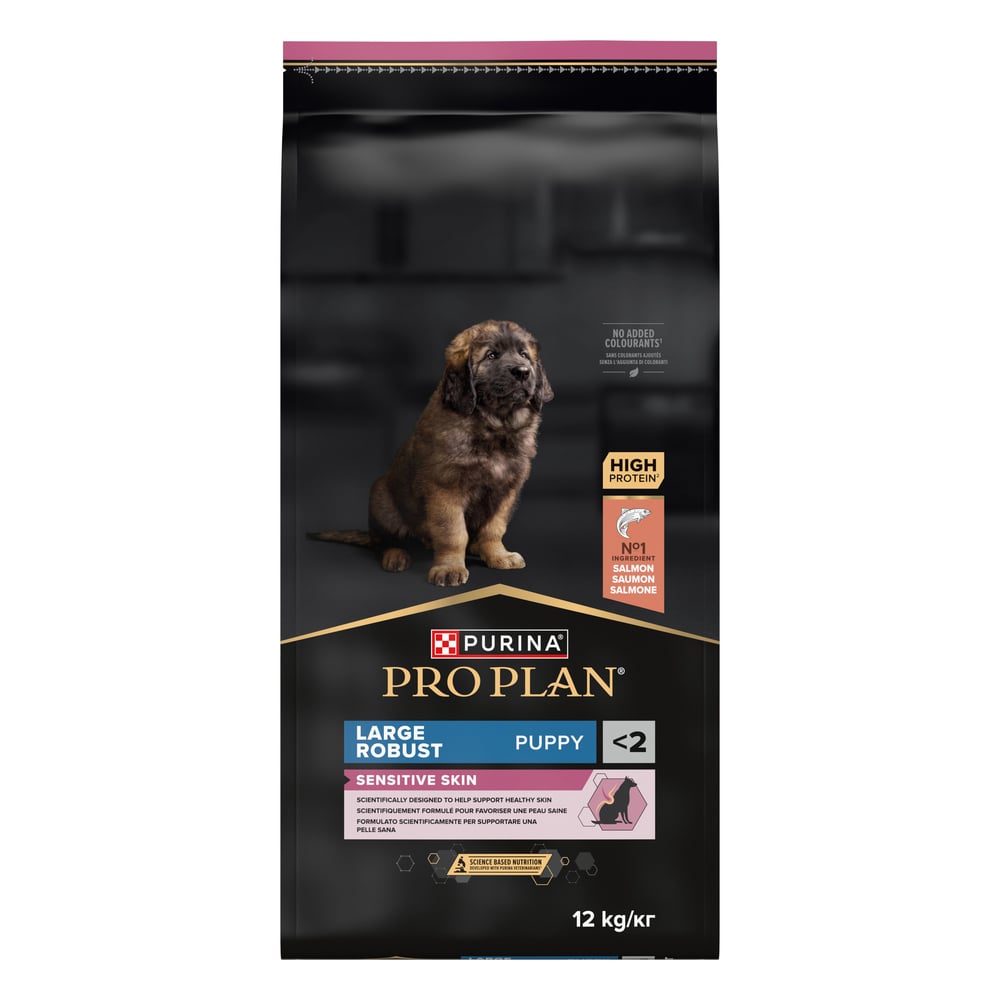 Сухий корм для цуценят Pro Plan Puppy Large Robust Sensitive Skin 12 кг - лосось