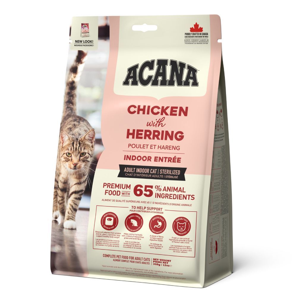 Сухий корм для котів Acana Indoor Entree 340 г - курка та оселедець