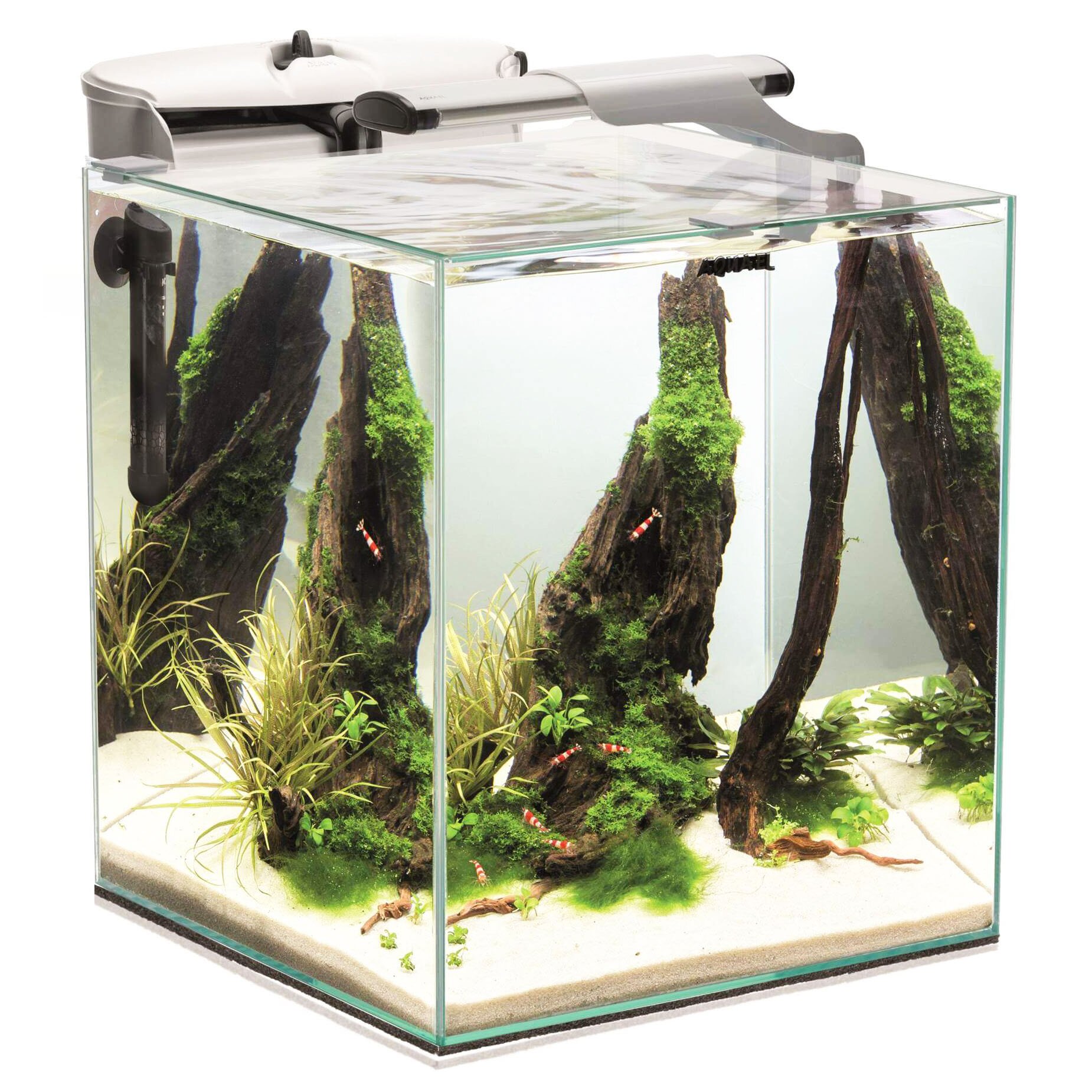 Акваріумний набір Aquael «Fish & Shrimp Set Duo» білий, прямий (49 л)