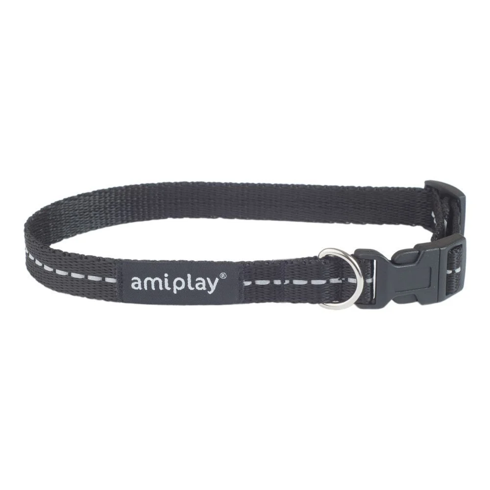 Amiplay Reflective нашийник для собак S - чорний Amiplay Reflective нашийник для собак S - чорний