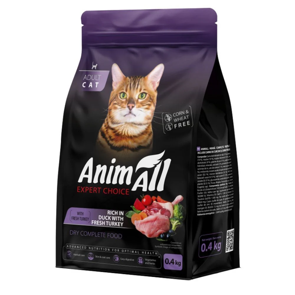 Сухий корм для котів AnimAll Adult 400 г - індичка та качка Сухий корм для котів AnimAll Adult 400 г - індичка та качка